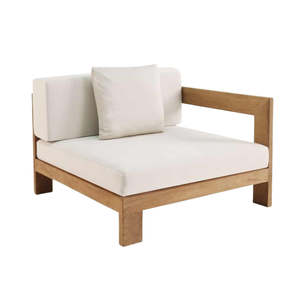 Amalfi Collection: Amalfi Teak Left-Arm Outdoor Sectional End Piece