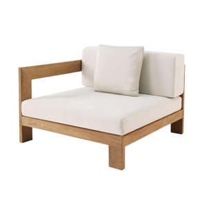 Amalfi Collection: Amalfi Teak Right-Arm Outdoor Sectional End Piece