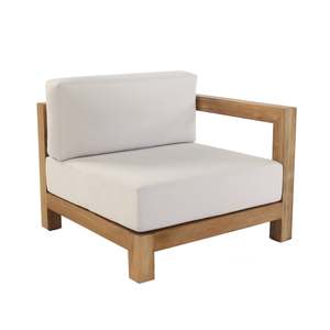 Ibiza Sectional Collection: Ibiza Outdoor Teak Left-Arm Sectional Chair