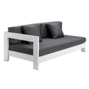 Amalfi Aluminium Collection White: Amalfi Aluminium Outdoor Daybed Right (White)