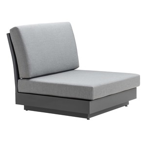 Crete Aluminium Collection Charcoal: Crete Aluminium Outdoor Sectional Centre (Charcoal)