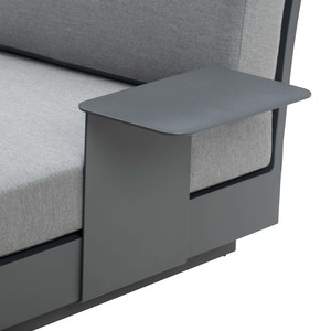 Crete Aluminium Outdoor Armrest (Charcoal)