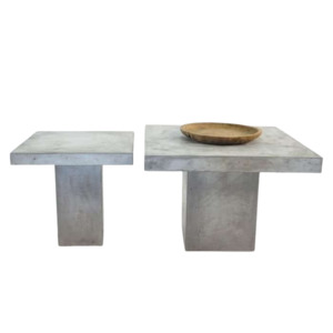 Outdoor Dining Tables: Blok Square Concrete Dining Table