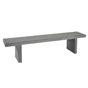 Outdoor Benches: Raw Concrete Outdoor Bench