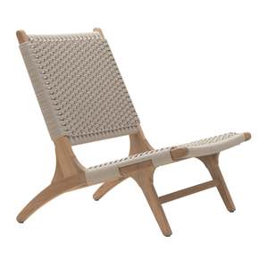 Tokio Teak Lounge Chair (Beige)