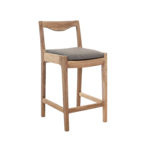 Outdoor Bar Stools: Curve Reclaimed Teak Counter Stool