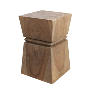 Outdoor Side Accent Tables: Rothko Organic Teak Side Table