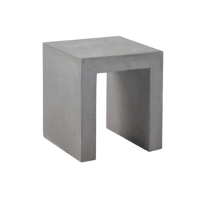 Raw Square Concrete Stool