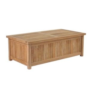 Outdoor Storage Boxes: Teak Cushion Box