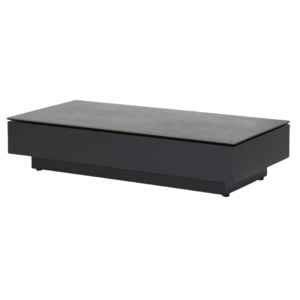 By Aluminium Outdoor Furniture Material: Crete Aluminium Small Outdoor Coffee Table (Charcoal) with Ceramic Top (Concrete Look)