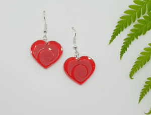 Products: Aroha Heart Acrylic Earrings