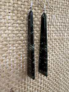 Products: Long Tangiwai Pounamu Earrings (E5)