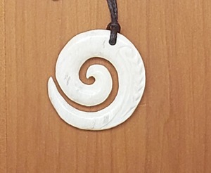 Products: Small Whalebone Koru (012)