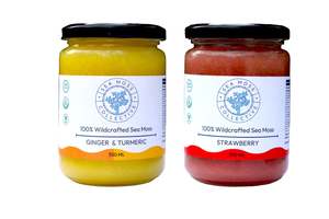 Sea Moss Gels: Sea Moss Gel – Ginger & Turmeric + Strawberry (Bundle)