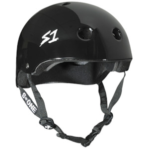 Protective Gear: S-One Helmet Mega Lifer Black Gloss