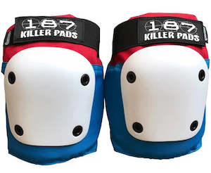 Padding: 187 Killer Pads: Fly Knee Pad Red, White and Blue