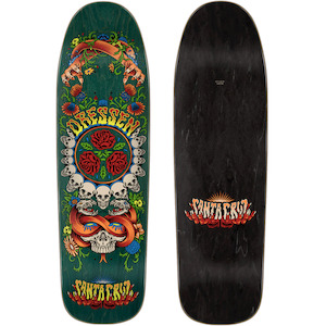 Dressen Rose Crew Three Shaped 9.31in x 32.36in Santa Cruz Deck