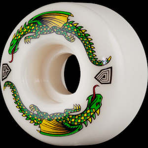 Wheels Bearings Bundle: Powell Peralta Dragon Formula Skateboard Wheels 52mm x 31mm, 93A