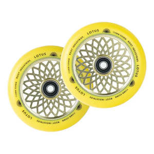 Root Industries Lotus 110mm Wheel, 2 Pack, Yellow/Gold