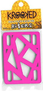 Skateboard Hardware: Krooked Skateboard Risers Hot Pink 1/8in