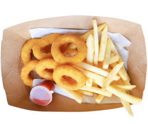 Snacks Menu: Onion Rings & Chips