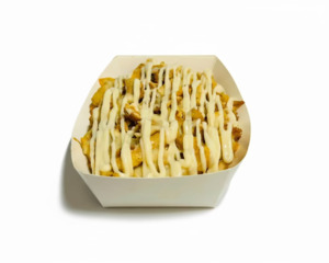 Meat On Chips Rice Salad Menu: Cheesy Loaded Fries