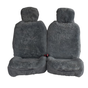 Sheepskin Seat Covers Universal 16mm Grey