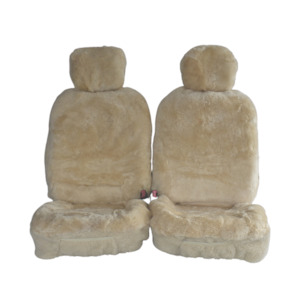 Sheepskin Seat Covers Universal 16mm Ivory