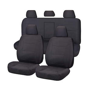 Canvas Seat Covers for Mitsubishi Triton ML-MN Series Dual Cab (2006-2015) CHARCOAL