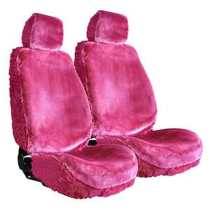 Universal Finesse Faux Fur Seat Covers - Universal Size - Pink