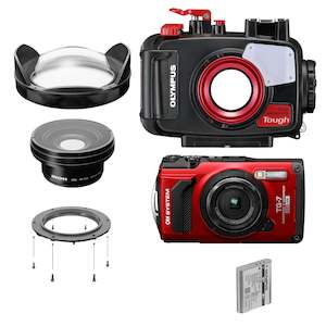 Housings For Olympus: OM System Tough TG-7, PT-059 & Inon UWL-95S Wide Angle Bundle
