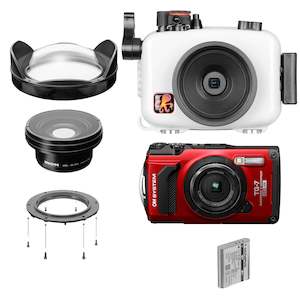 Cameras: OM System Tough TG-7, Ikelite Housing & Inon UWL-95S Wide Angle Bundle