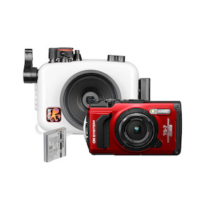 Cameras: OM System Tough TG-7 & Ikelite Housing Spare Battery Bundle