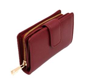 Wallets: C013 Medium Tab Wallet with Zip