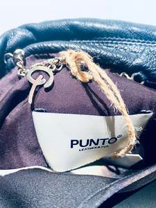 Punto Navy Leather Biker