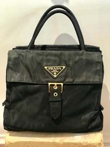 Prada: Prada Vintage Black Nylon Bag