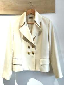 Outerwear: Carla Zampatti Cream Wool Blazer