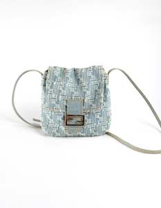 Denim Zucca Mama Crossbody Bag