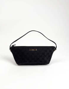 Gucci: Black GG Canvas Pouch