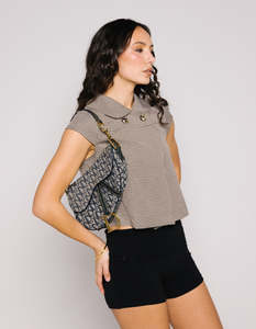 New Arrivals: Christian Dior Oblique Navy Saddle