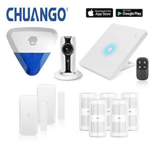 Wireless Security Alarms: Chuango AWV Plus 'Deluxe 280' WiFi Home Security Alarm + IP Camera