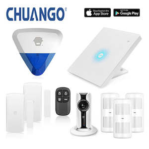 Wireless Security Alarms: Chuango AWV Plus 'Premium 280' WiFi Home Security Alarm + IP Camera