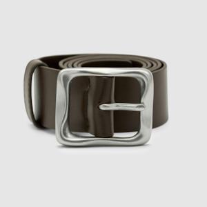 Everyday Buckle Belt - Chocolate/Silver