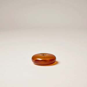 Gentle Habits: Glass Incense Holder - Amber