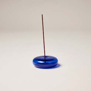 Glass Incense Holder - Cobalt