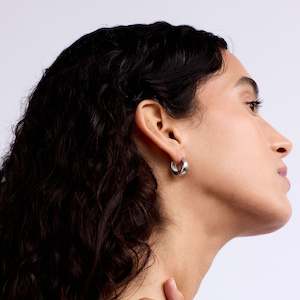 Everyday Domed Hoop - Silver