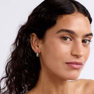 Everyday Croissant Hoop - Silver