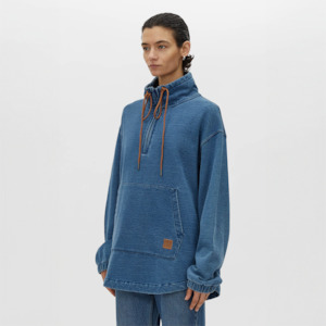 Sweats: Meena Denim Fleece Pullover