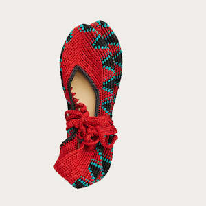 After Rain Tie Up Harmony Red Ballet Flat