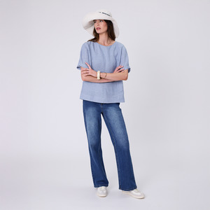 Marlow: Sable Linen Top